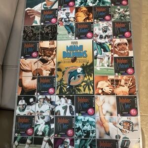 1999 Miami Dolphins Season Schedule Poster w/ Dan Marino Collectible Item